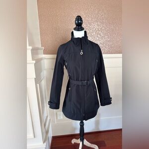 Calvin Klein Black Belted Trench Coat